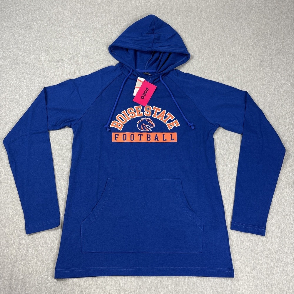 NWT - NFL FOCO Boise State Broncos Football Hooded Long Sleeve - NEW Mens S Blue